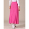 INSPIRE CHIC Women's High Waisted Solid Stretch Comfy Stylish Flowy Flare Casual Maxi Skirts - 4 of 4