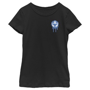 Girl's Marvel Captain America Venom Infected Badge T-Shirt - 1 of 3