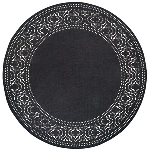 Oriental Weavers Marina 1247K Black/ Ivory Indoor/Outdoor Area Rug - 7'10" Round - 1 of 1