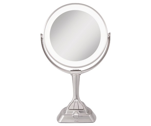 Zadro Next Generation LED Lighted Mirror with Smart Dimmer Satin Nickel - 10X/1X