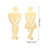 Unique Bargains Self-Adhesive Decor Office Business Men Women Restroom Signs 1 Set - 2 of 4