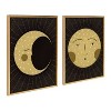 Kate & Laurel All Things Decor (Set of 2) 18" x 24" Sylvie Moon Print and Sun Print Framed Canvas Set Gold : Astronomical Theme - 2 of 4