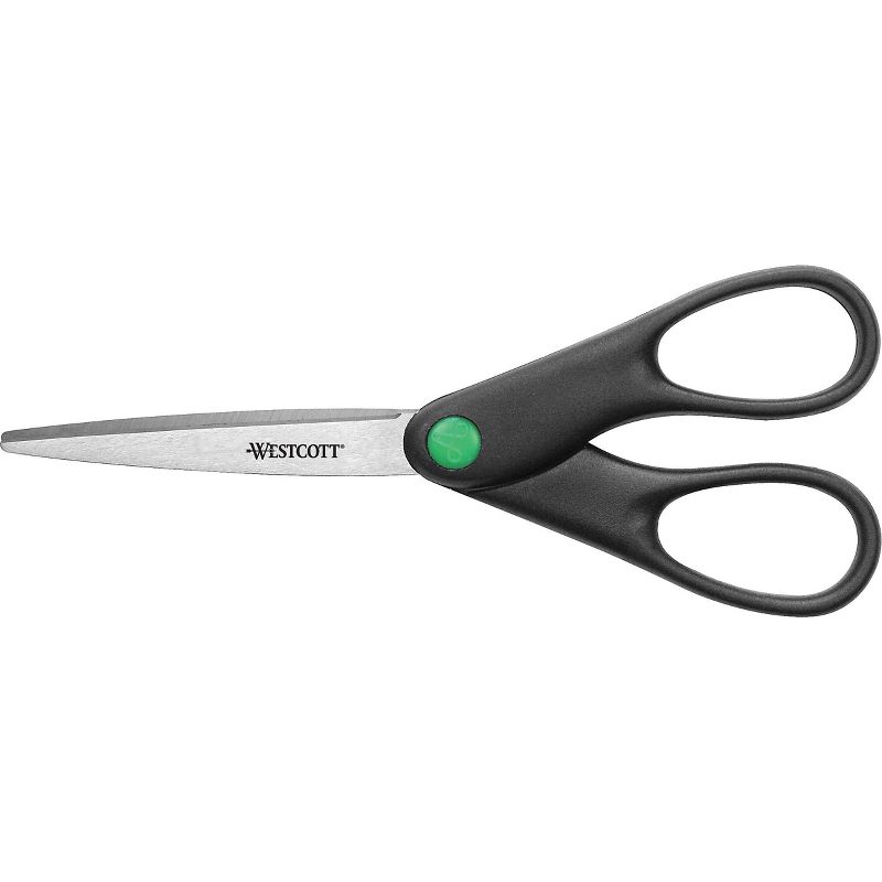 Westcott KleenEarth Recycled Stainless Steel Scissors 7" Long Black 44218, 3 of 4