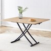 43" Modern Minimalist Lift Table with 0.8" MFC Top and Metal Legs for Multifunctional Home and Office - 3 of 4