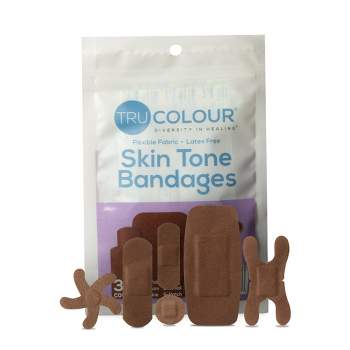 Tru-colour Skin Tone Shade Adhesive Bandages, Brown : Target