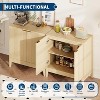 Gaomon Sideboard Buffet Storage Cabinet, 32in Modern Fluted Accent Cabinet Small Wood Console Table with 2 Doors - 4 of 4