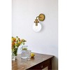 Elegant Lighting Hanson 1 light bath sconce in brass with clear shade - 2 of 4