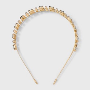 Two Row Stone Headband - A New Day™ Gold - 1 of 3