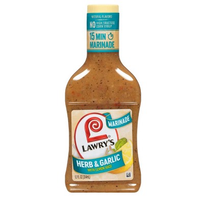 Lawry's Herb & Garlic With Lemon Marinade, 12 fl oz Bottle, Pack of 4