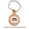 Unique Bargains Bottle Opener Magnetic Wood Round Handle Magnet Wood Light Brown 2.36"x3.35"x0.47" 1 Pcs - 3 of 4