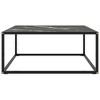 vidaXL Coffee Table Black with Black Marble Glass 31.5 in.x31.5 in.x13.8 in. - 2 of 4