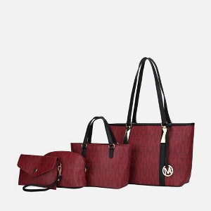 MKF Collection Marimar  M Signature Vegan Leather Women’s Tote – 4 Pcs set Handbag by Mia K - 1 of 4
