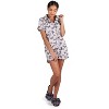 Memoi Women's Butterfly Notch Collar Cotton Blend Pajama Set - 2 of 4