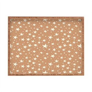 Avenie Stars In Neutral Rectangular Tray -Deny Designs - 1 of 2