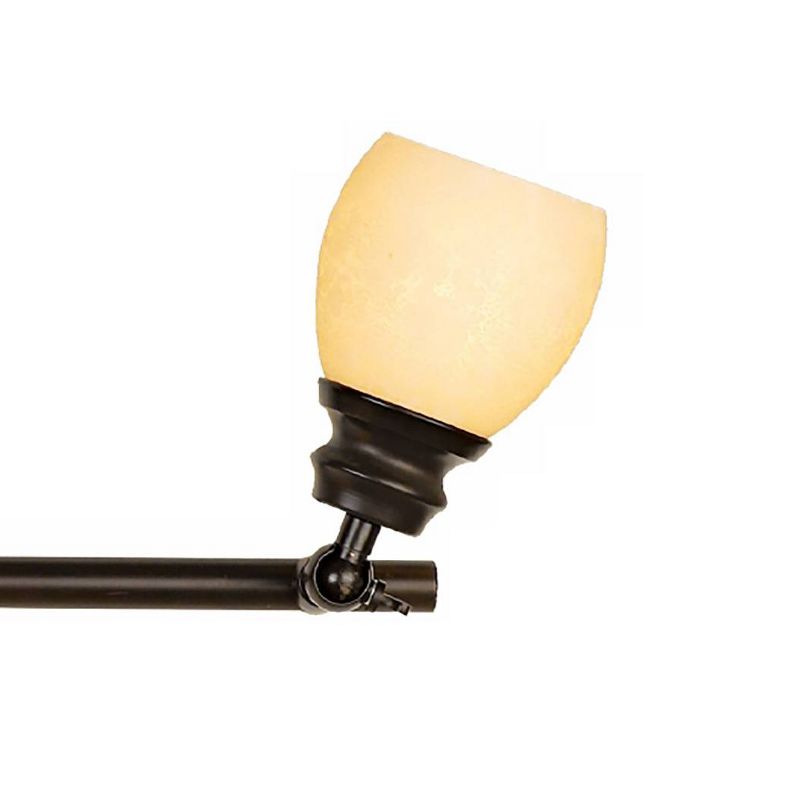 Pro Track Elm Park 4-Head Complete Ceiling or Wall Track Light Fixture Kit Spot Light Oil Rubbed Bronze Finish Amber Glass Western Kitchen 36" Wide, 3 of 10