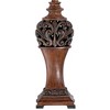 Regency Hill Exeter 30" Tall Large Traditional End Table Lamps Set of 2 Brown Wood Finish Crimson Red Shade Living Room Bedroom Bedside Nightstand - 2 of 4