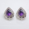 Lona Teardrop Pear Green Cz Stud Earrings Women Ginger Lyne Collection - 3 of 4