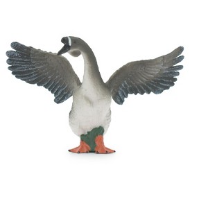Collectible Wildlife Gifts | Goose, Grey Goose, Chinese, Hand Painted, Rubber Bird, High Quality Rubber, Toy,  Model, Gift,   4"  CH502 BB156 - 1 of 4