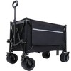 NAYSAYE Wagons Foldable Utility Wagon with Heavy Duty Wheels for Outdoor Transport, Black, 37.4"*23.03"*38.98" - 2 of 4