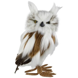Northlight Standing Plush Winter Owl Christmas Figurine - 11.5" - 1 of 4