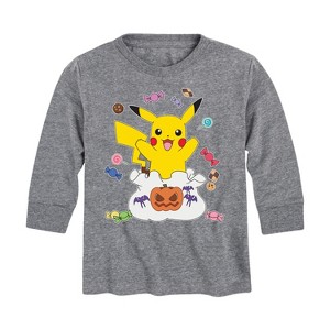 Boys' - Pokémon - Gotta Eat Em All Long Sleeve Graphic T-Shirt - 1 of 4