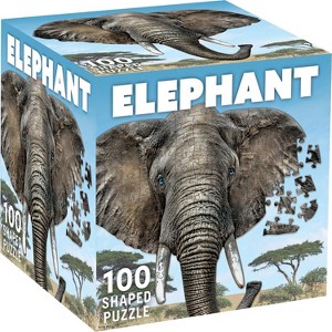 MasterPieces 100 Piece Jigsaw Puzzle - Elephant - 8.9"x14.48" - 1 of 4