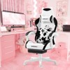 Racxily Cat Gaming Chair with Paw Lumbar Cushion, PC Video Gamer Chair for Teens & Women - 3 of 4