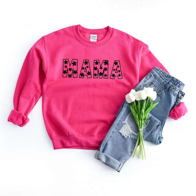 Simply Sage Market Women's Graphic Sweatshirt Flower Mama Bold, 4 of 5