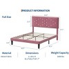 Bed Frames, Velvet Upholstered Bed Frame with Vertical Channel Tufted & Sturdy Wood Slats, Strong Wooden Slats/Platform Bed Frame Easy Assembly - 2 of 4