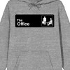 The Office Two Figures Adult Heather Grey Hoodie - 2 of 3