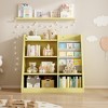 Whisen 4-Tier Kids Bookshelf, Sturdy Engineered Wood, 3 Deep Sling Storage, Boosts Reading & Organization - 2 of 4