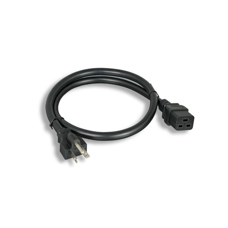 Monoprice Heavy Duty Extension Cord - 8 Feet - Black | NEMA 6-20P to IEC 60320 C19, 12AWG, 20A, 125V, For High-Performance Computers and Network, 3 of 7