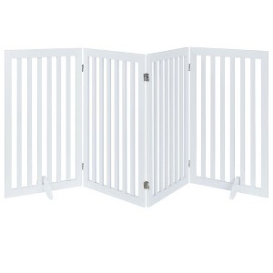 unipaws Classic Indoor Dog Gate Wooden Pet Safety Gate - 1 of 4