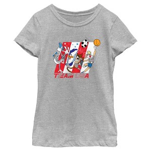 Girl's Team USA X Looney Tunes Sports Crew T-Shirt - 1 of 4