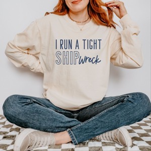 Simply Sage Market I Run A Tight Shipwreck Garment Dyed Long Sleeve - 1 of 4
