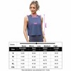 Women's Cropped Sleeveless Workout Top Round Neck Sports Tank Top Athletic Gym Shirt - 4 of 4