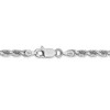 Black Bow Jewelry 3.75mm 14K White Gold Diamond Cut Solid Rope Chain Necklace - 3 of 4