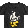 Girls' - Star Wars - Valentine Princess Leia I Love You Fitted Short Sleeve Graphic T-Shirt - 2 of 4