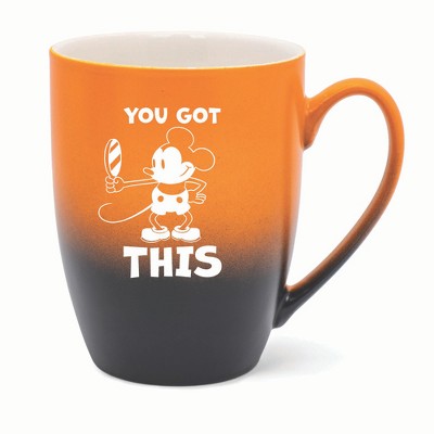 Elanze Designs You Got This Two Toned Ombre Matte 10 ounce New Bone China Coffee Tea Cup Mug, Black and White