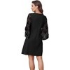LEVEN SIXTEEN Womens Cocktail Dresses Chiffon Sleeves or Lace Sleeves Black - 3 of 3