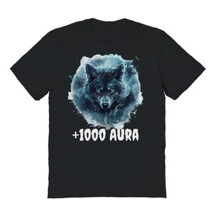 Rerun Island Men's 1000 Aura Short Sleeve Graphic Cotton T-Shirt - Black XXL - 1 of 4