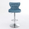 Ergonomic PU Leather Swivel Chair Adjustable Height Modern Task Chair with Back Support, Comfortable Seat Stylish Design for Home Vanity, Bar - 3 of 4