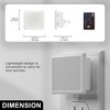 DORESshop 2-Pack 0.3W Plug-in White Night Light with Light Sensor, Square Wall Lamp, 5000K Daylight, US Dual Plug - 3 of 4