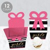 Big Dot of Happiness Girls Night Out - Square Favor Gift Boxes - Bachelorette Party Bow Boxes - Set of 12 - 3 of 4