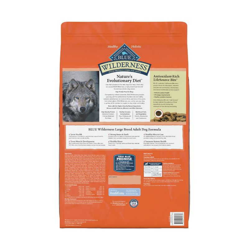 Blue Buffalo Wilderness High Protein Natural Adult Large Breed Dry Dog Food with Chicken, 3 of 11