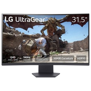 LG 32'' UltraGear QHD 180Hz 1ms AMD FreeSync HDR10 1000R Curved Gaming Monitor - 1 of 4