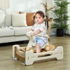 Qaba 5 in 1 Kids Rocking Horse, Alpaca Toddler Spring Rocking Toy & Sliding Car Balance Bike Push Cart with Detachable Base, Safety Guardrails, Brown - 2 of 4