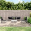 vidaXL Garden Lounge Set White with Dark Grey Cushions - 2 of 4