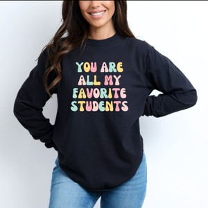 Simply Sage Market Favorite Students Colorful Garment Dyed Long Sleeve - 1 of 3