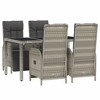 vidaXL Garden Dining Set Grey, Dark Grey - 3 of 4